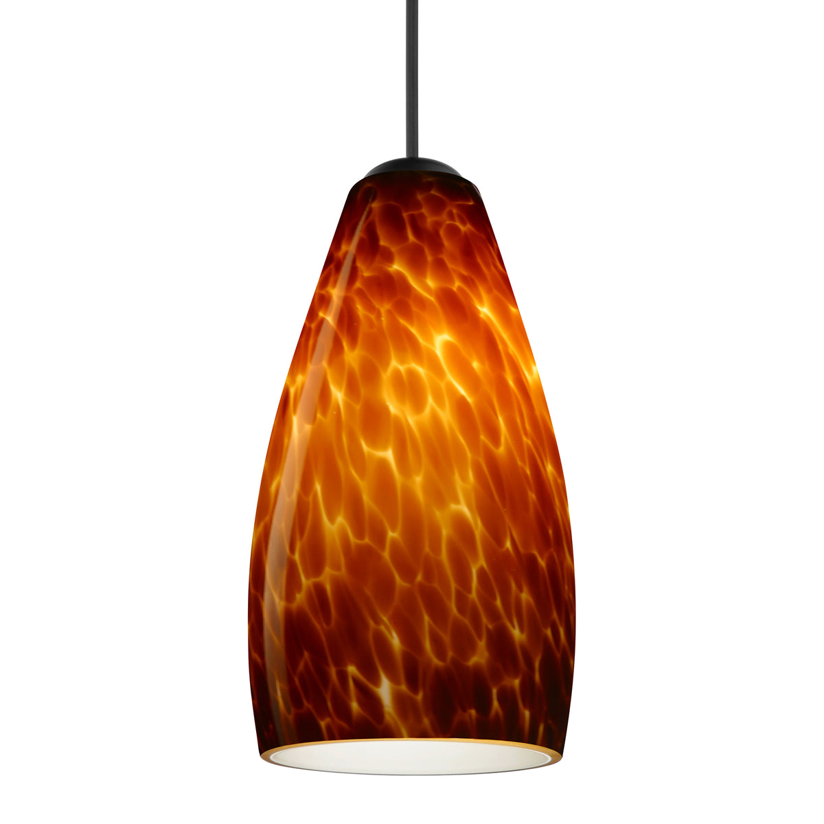 Besa Karli mini pendant option – Amber Cloud, Satin Nickel