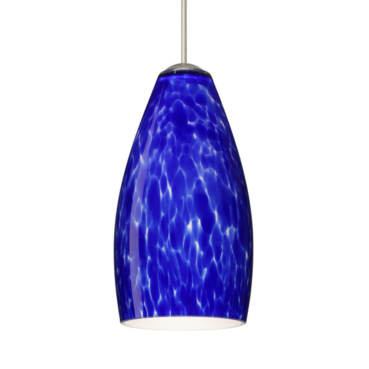 Besa Karli mini pendant option – Blue Cloud, Satin Nickel