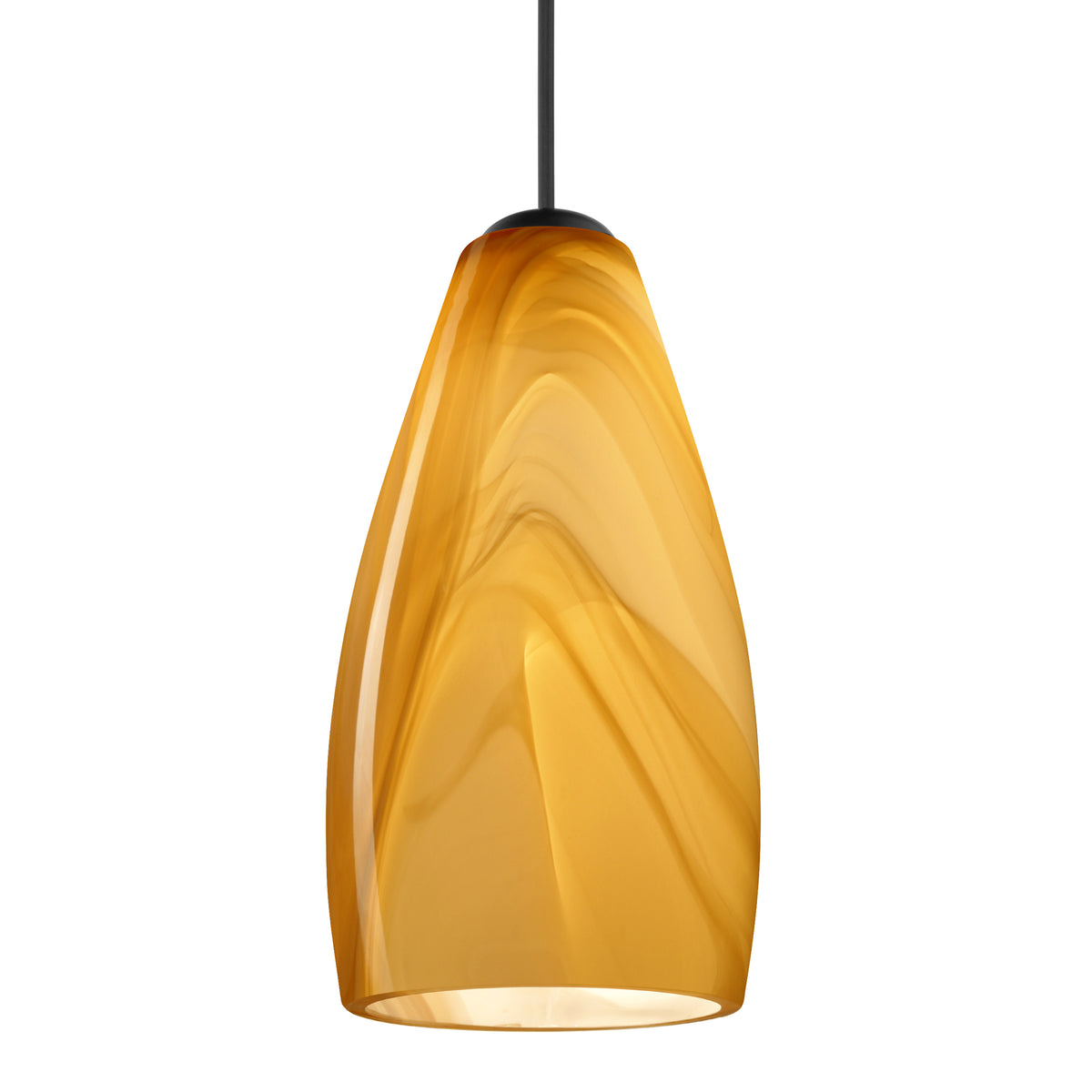 Besa Karli mini pendant option – Honey, Satin Nickel
