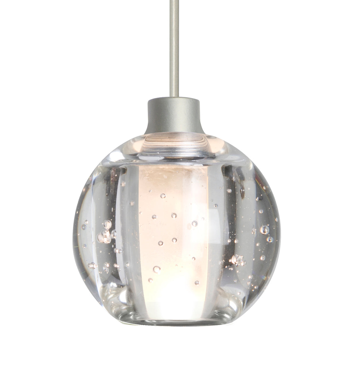 Besa Boca 5 mini pendant option – Bubble, Satin Nickel