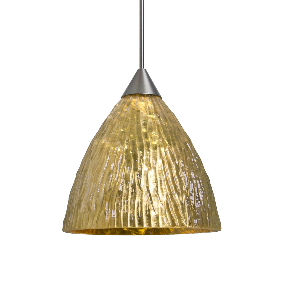 Besa Eve mini pendant option – Stone Gold Foil, Satin Nickel