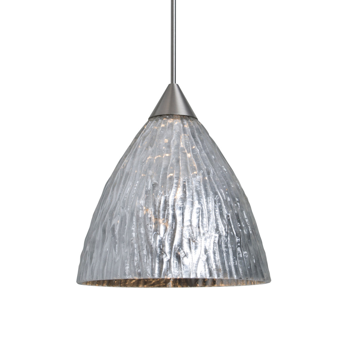Besa Eve mini pendant option – Stone Silver Foil, Satin Nickel