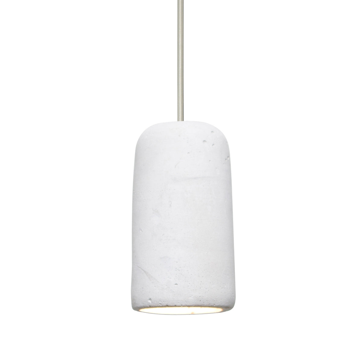 Besa Glide mini pendant option – White, Satin Nickel