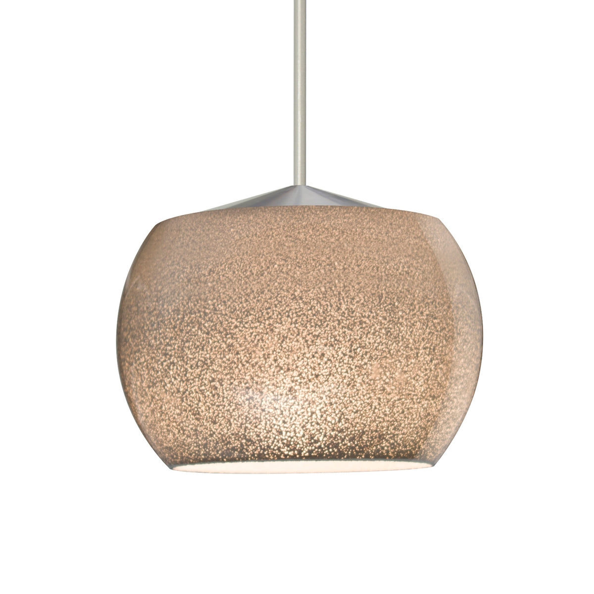 Besa Keno mini pendant option – Smoke Sand, Satin Nickel