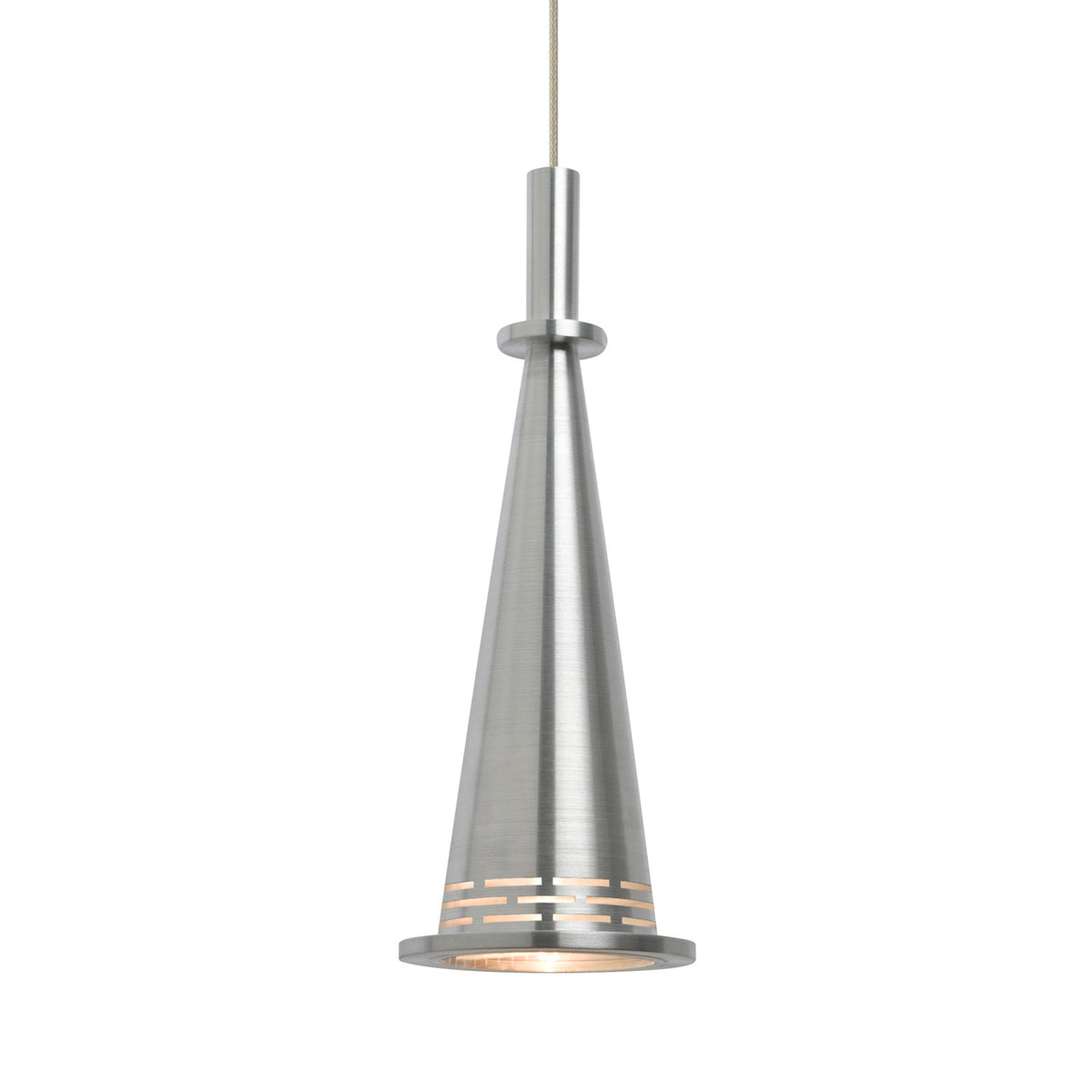 Besa Prince mini pendant option – Satin Nickel Cone