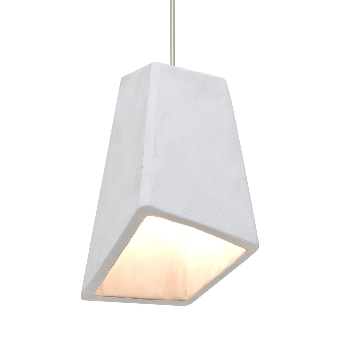Besa Skip mini pendant option – White, Satin Nickel