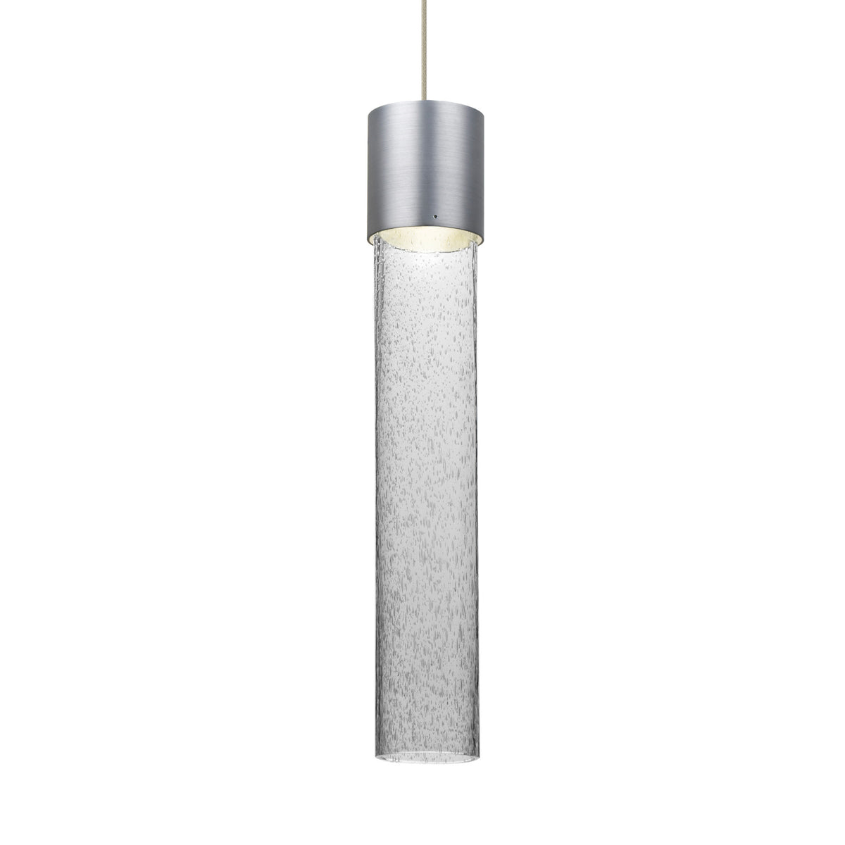 Besa Wanda 12 mini pendant option – Clear Bubble, Satin Nickel