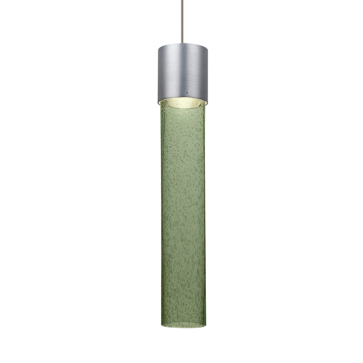 Besa Wanda 12 mini pendant option – Moss Bubble, Satin Nickel