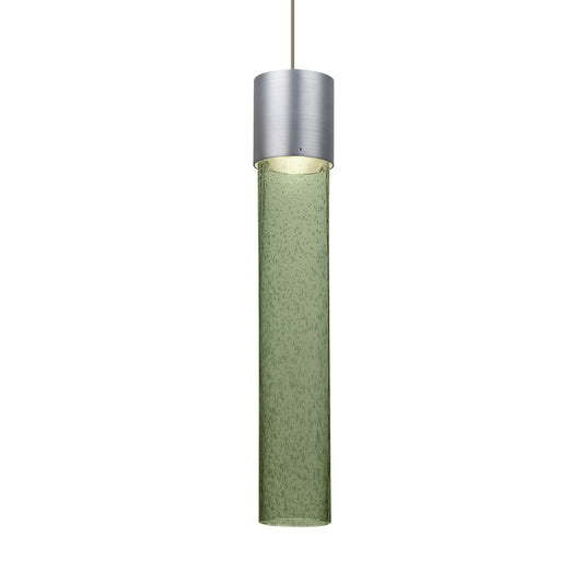Besa Wanda 12 mini pendant option – Moss Bubble, Satin Nickel