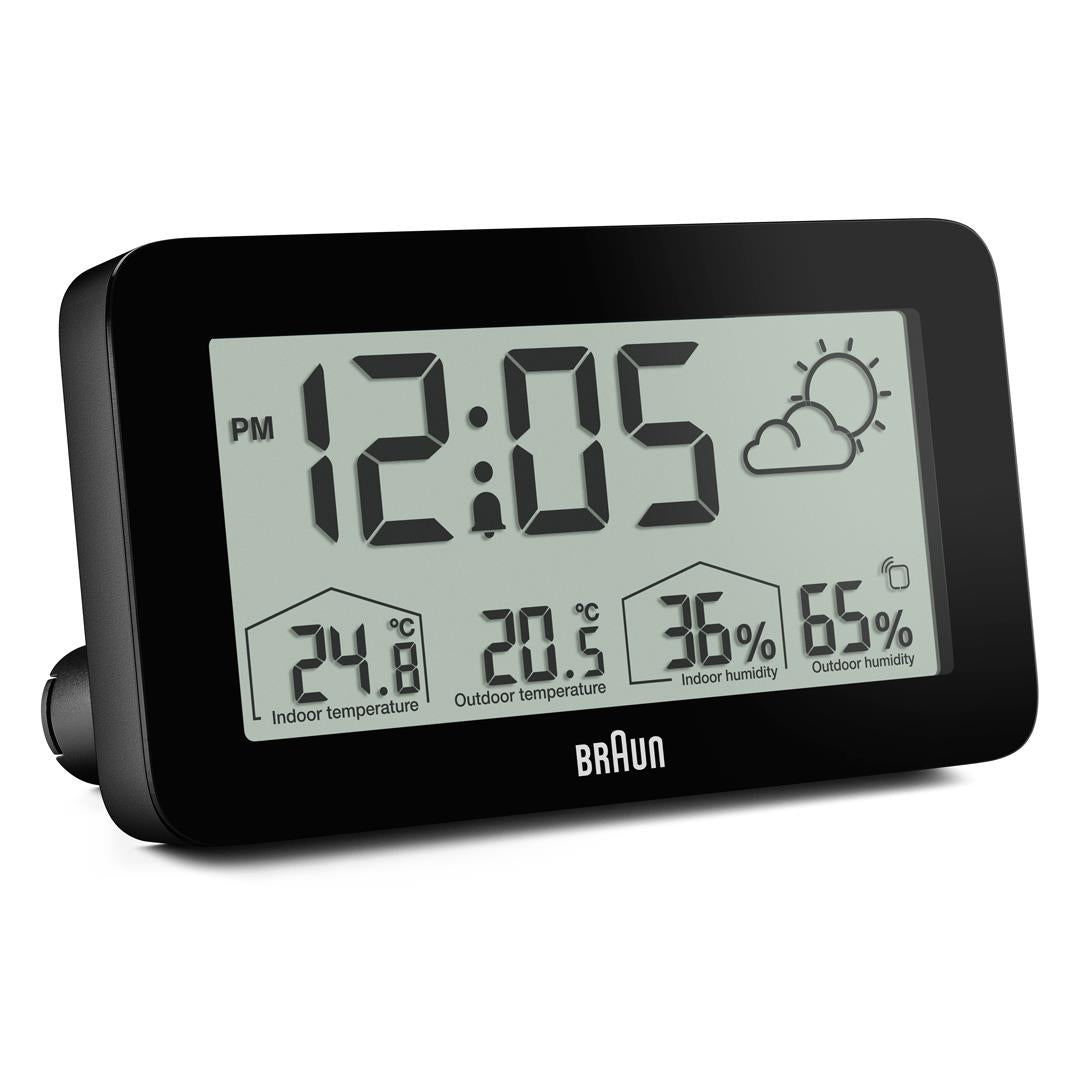 Braun BC13 Digital Weather Station & Alarm Clock, Black (photo 3 of 12)