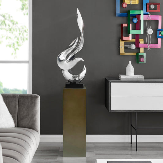 Flame 65" Tall Floor Sculpture - Finesse Decor FLAME-C/G