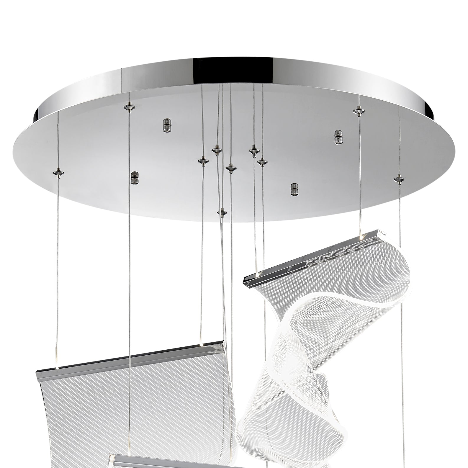 Acrylic Lace 5 Light Chandelier Chrome by Finesse Decor CH-0201-5
