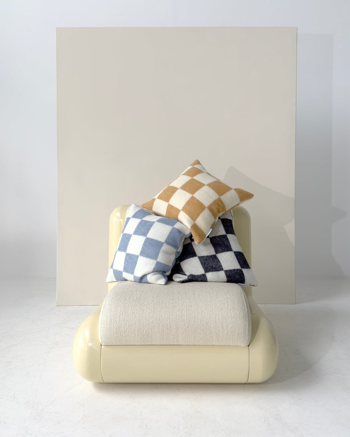 Maison Deux Checkerboard Cushion Cover in Black/White – main view