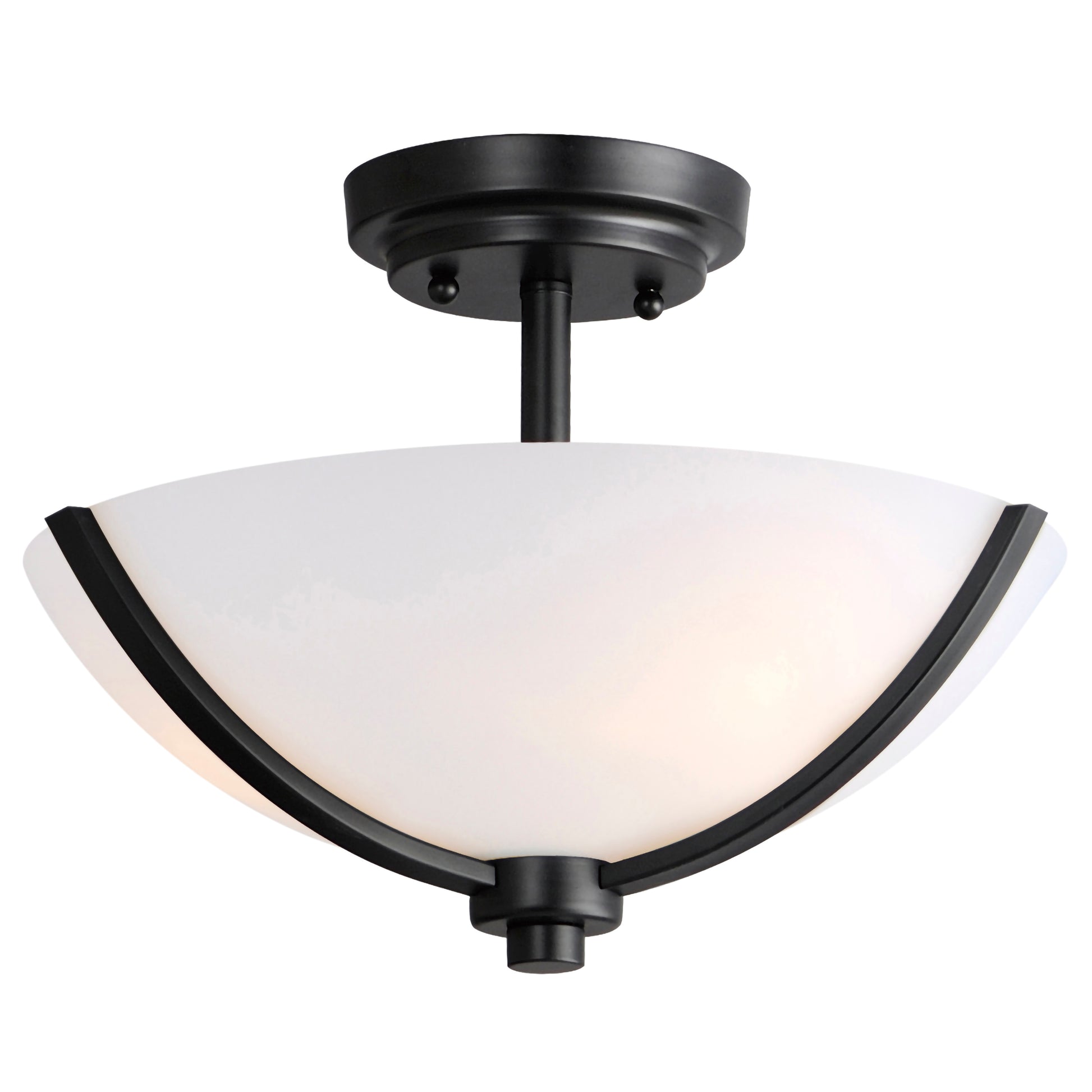 Deven 3-Light Semi-Flush Mount Black by Maxim Lighting