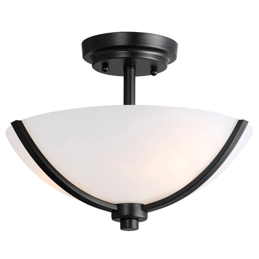 Deven 3-Light Semi-Flush Mount Black by Maxim Lighting