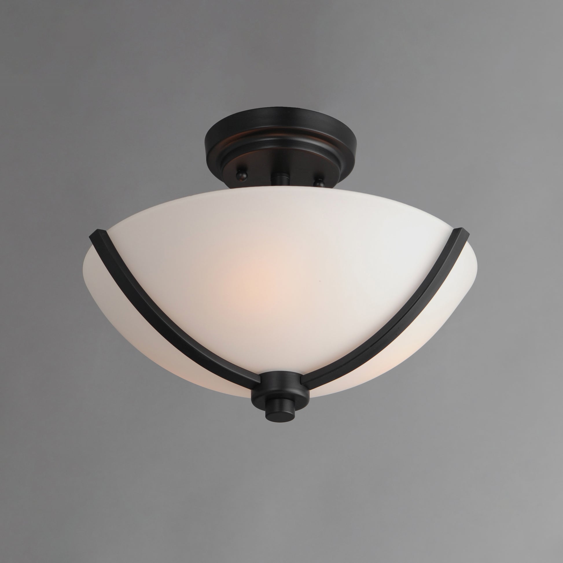 Deven 3-Light Semi-Flush Mount Black by Maxim Lighting