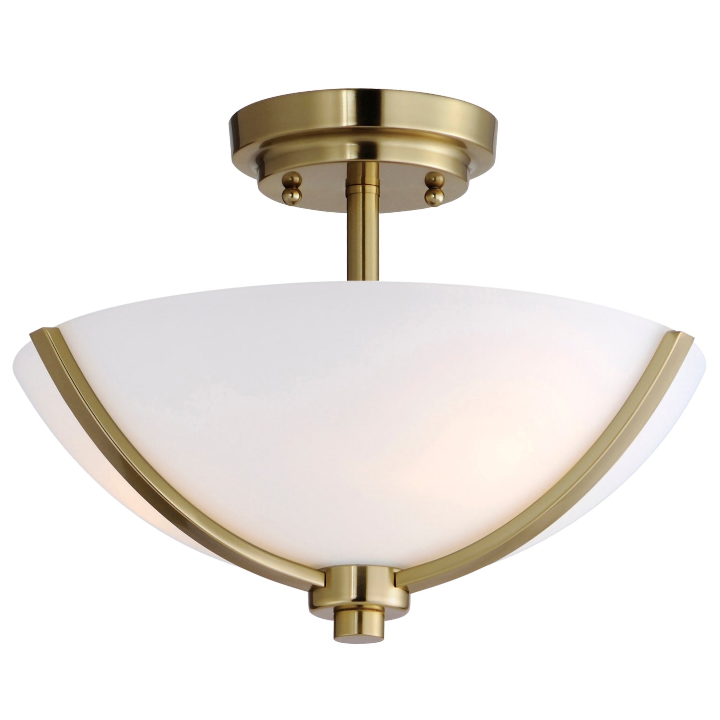 Deven 3-Light Semi-Flush Mount Satin Brass by Maxim Lighting