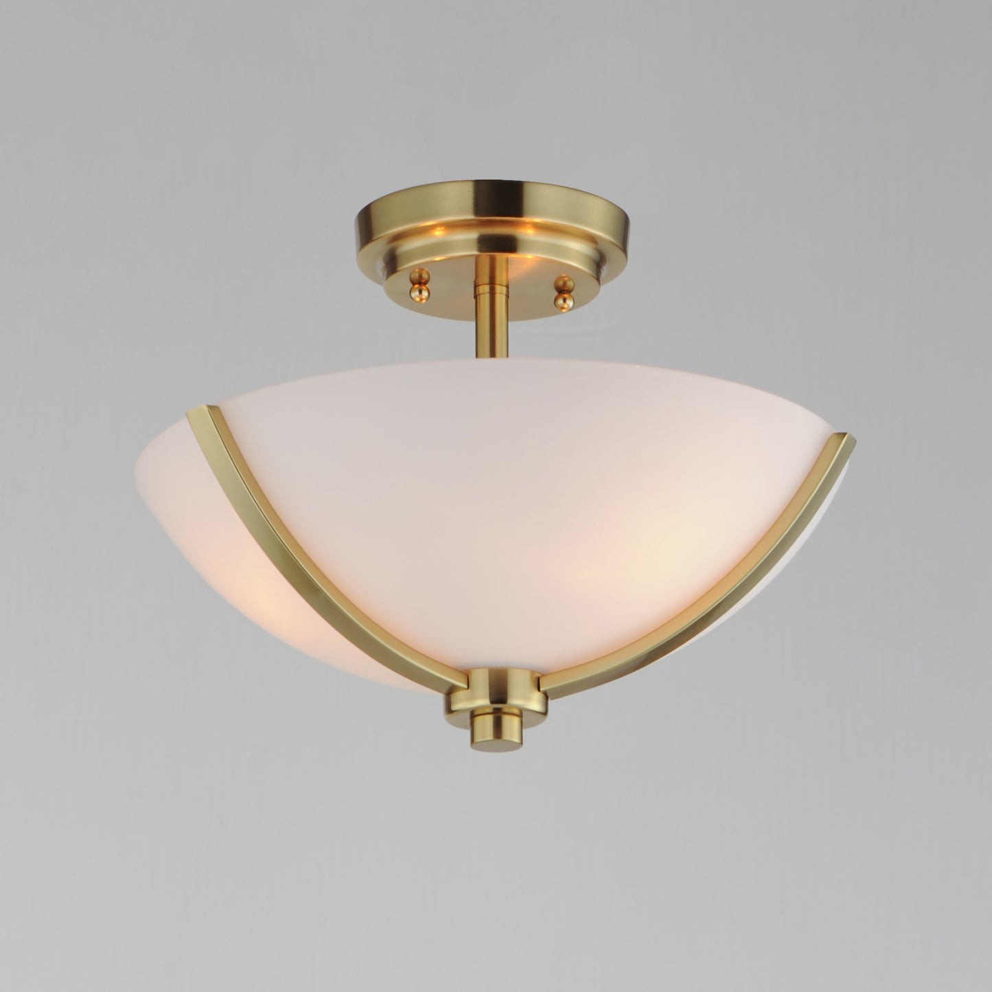 Deven 3-Light Semi-Flush Mount Satin Brass by Maxim Lighting