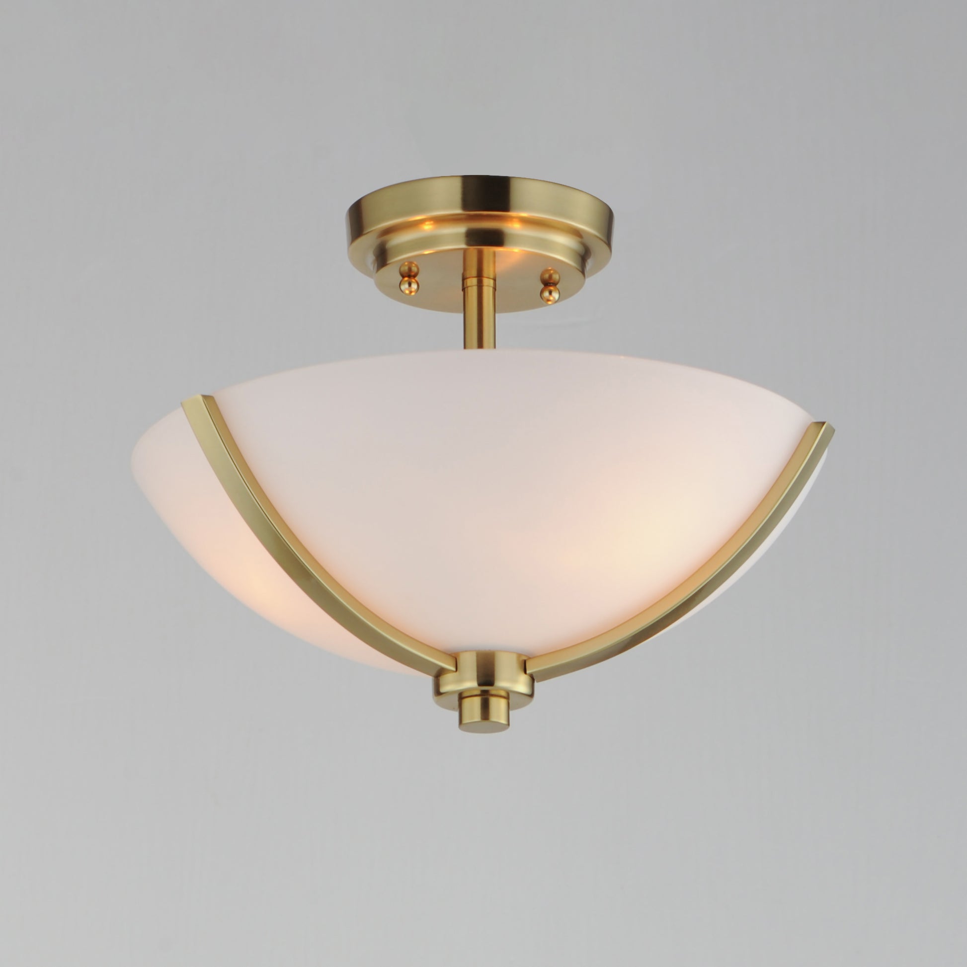 Deven 3-Light Semi-Flush Mount Satin Brass by Maxim Lighting