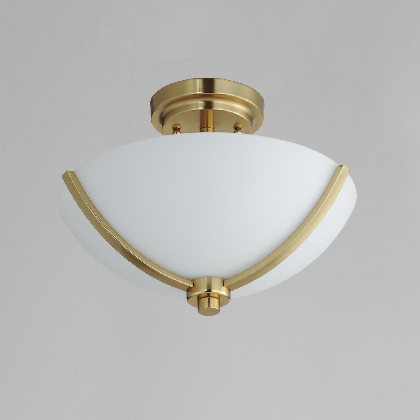 Deven 3-Light Semi-Flush Mount Satin Brass by Maxim Lighting