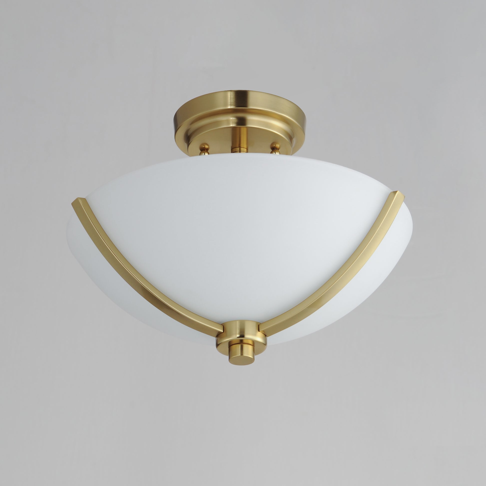 Deven 3-Light Semi-Flush Mount Satin Brass by Maxim Lighting
