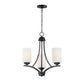 Deven 3-Light Chandelier Black by Maxim Lighting