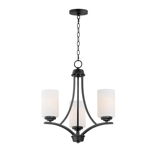 Deven 3-Light Chandelier Black by Maxim Lighting