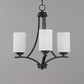 Deven 3-Light Chandelier Black by Maxim Lighting