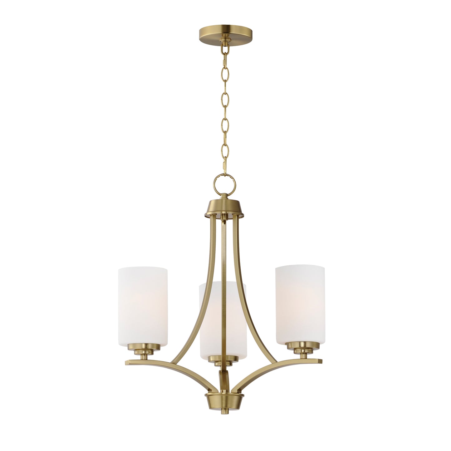 Deven 3-Light Chandelier Satin Brass by Maxim Lighting