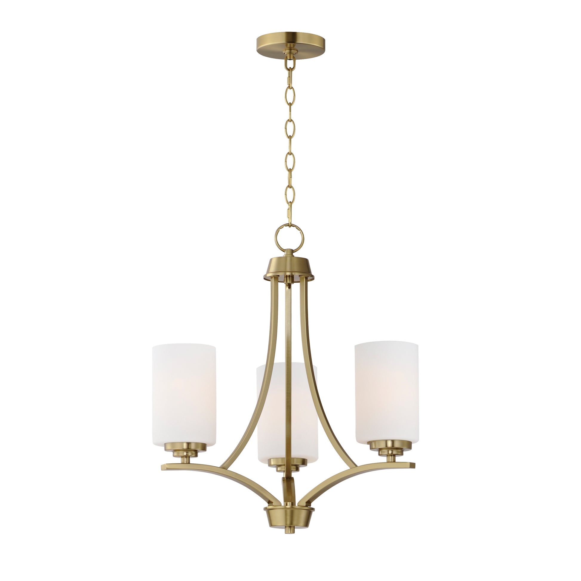 Deven 3-Light Chandelier Satin Brass by Maxim Lighting