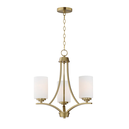 Deven 3-Light Chandelier Satin Brass by Maxim Lighting