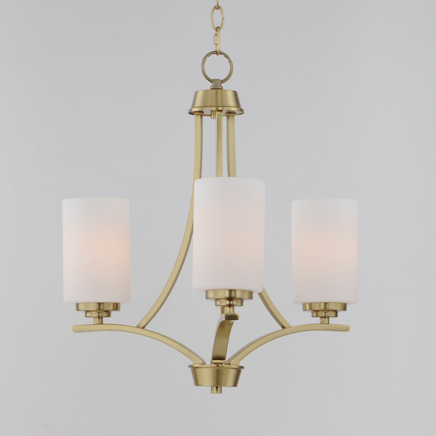 Deven 3-Light Chandelier Satin Brass by Maxim Lighting