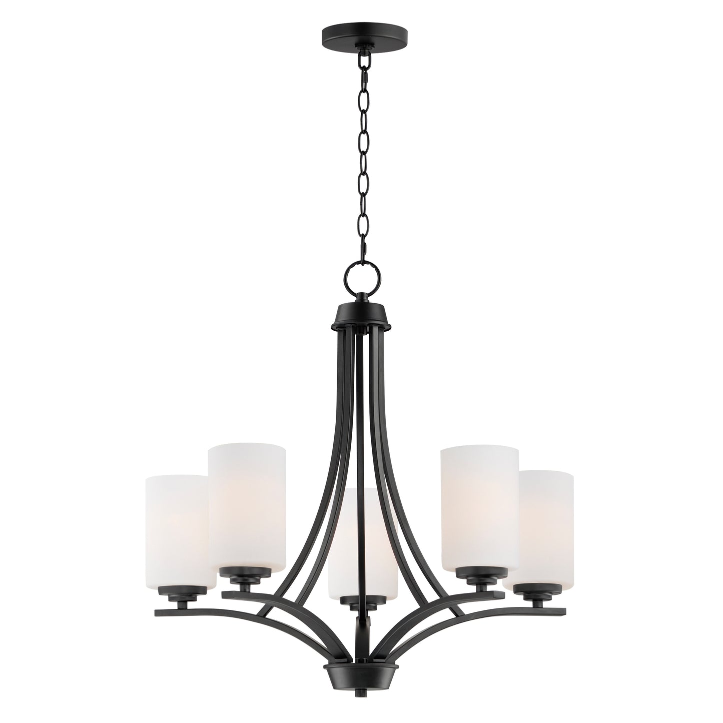 Deven 5-Light Chandelier Black by Maxim Lighting