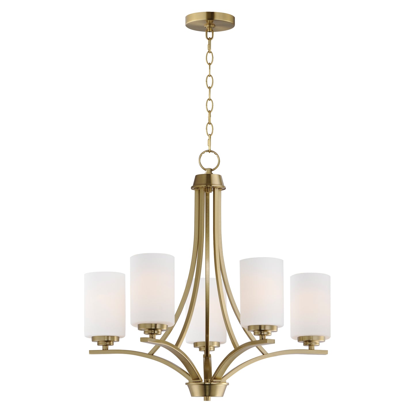 Deven 5-Light Chandelier Satin Brass by Maxim Lighting