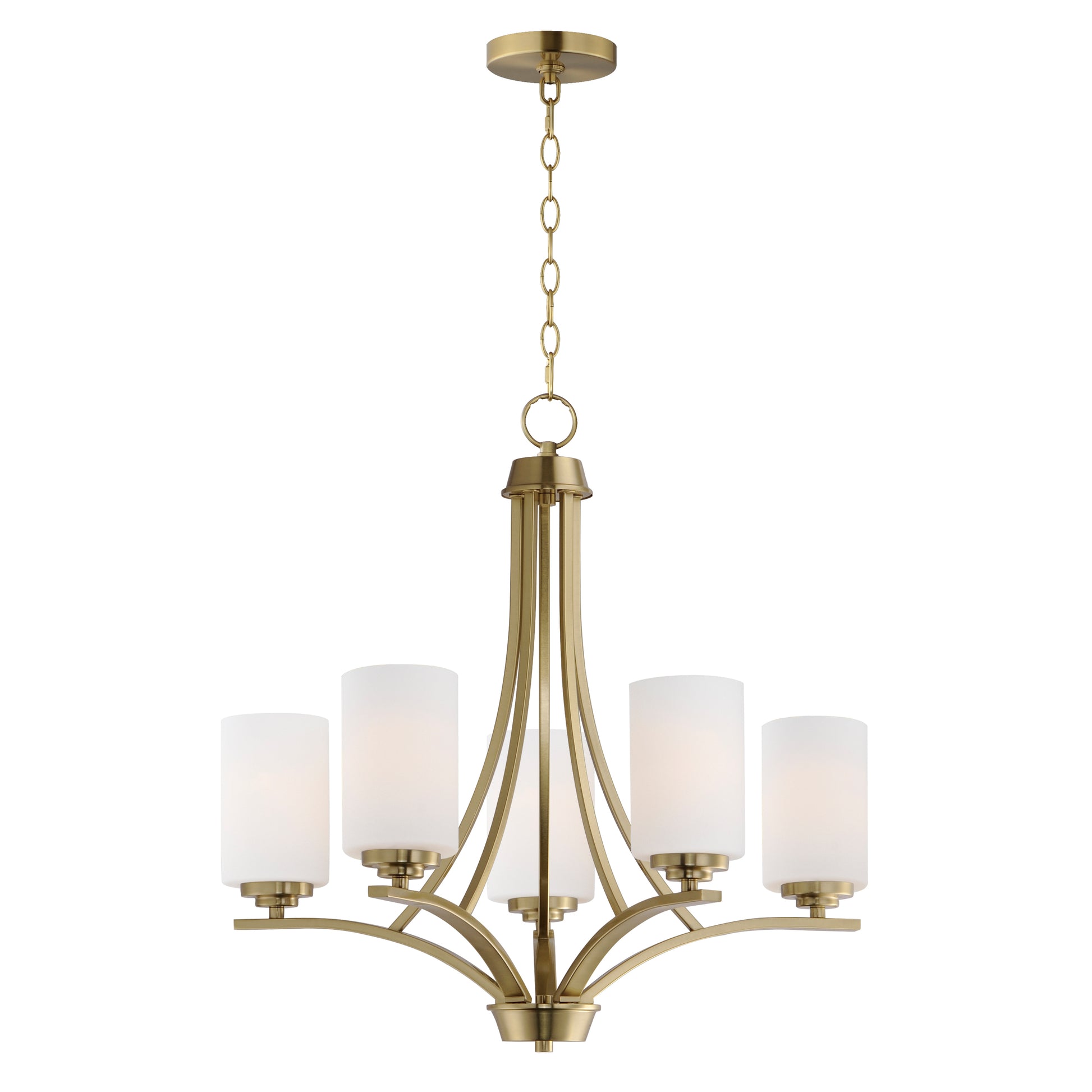 Deven 5-Light Chandelier Satin Brass by Maxim Lighting