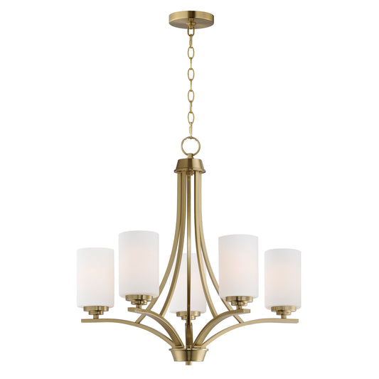 Deven 5-Light Chandelier Satin Brass by Maxim Lighting