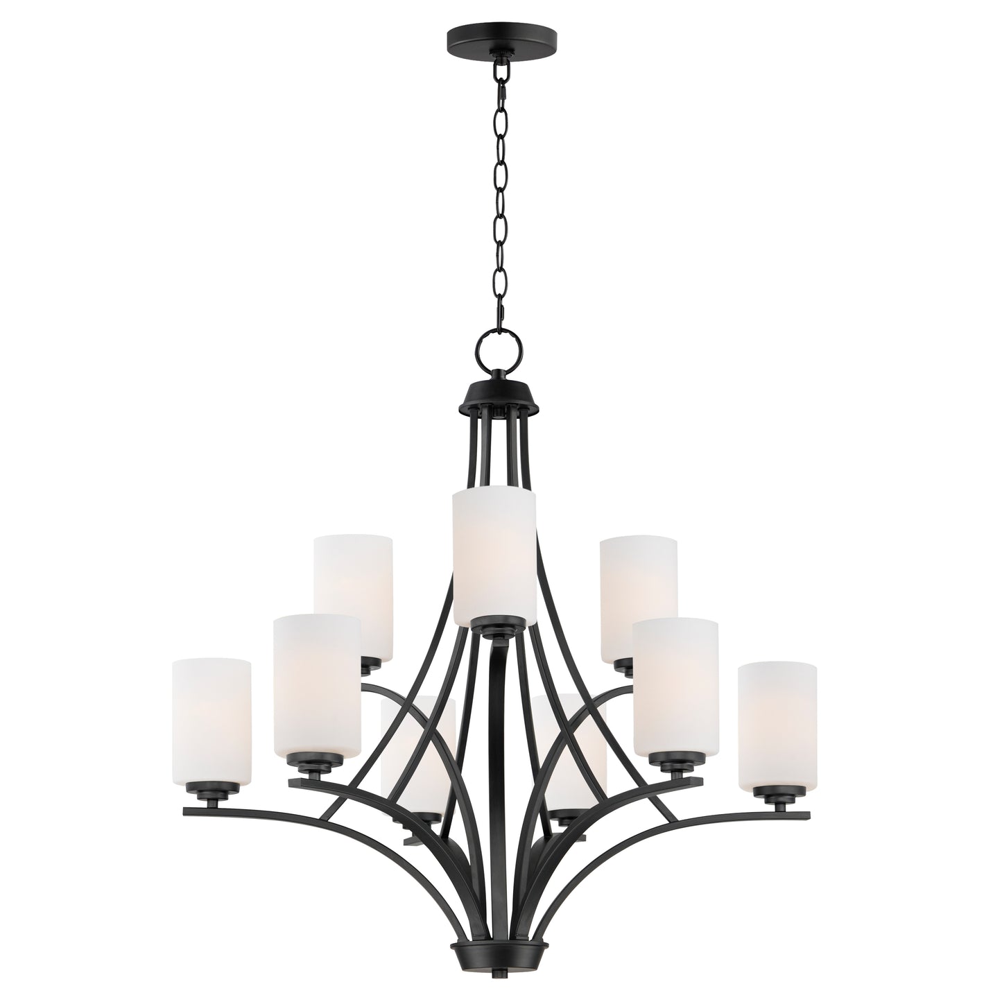Deven 9-Light Chandelier Black by Maxim Lighting