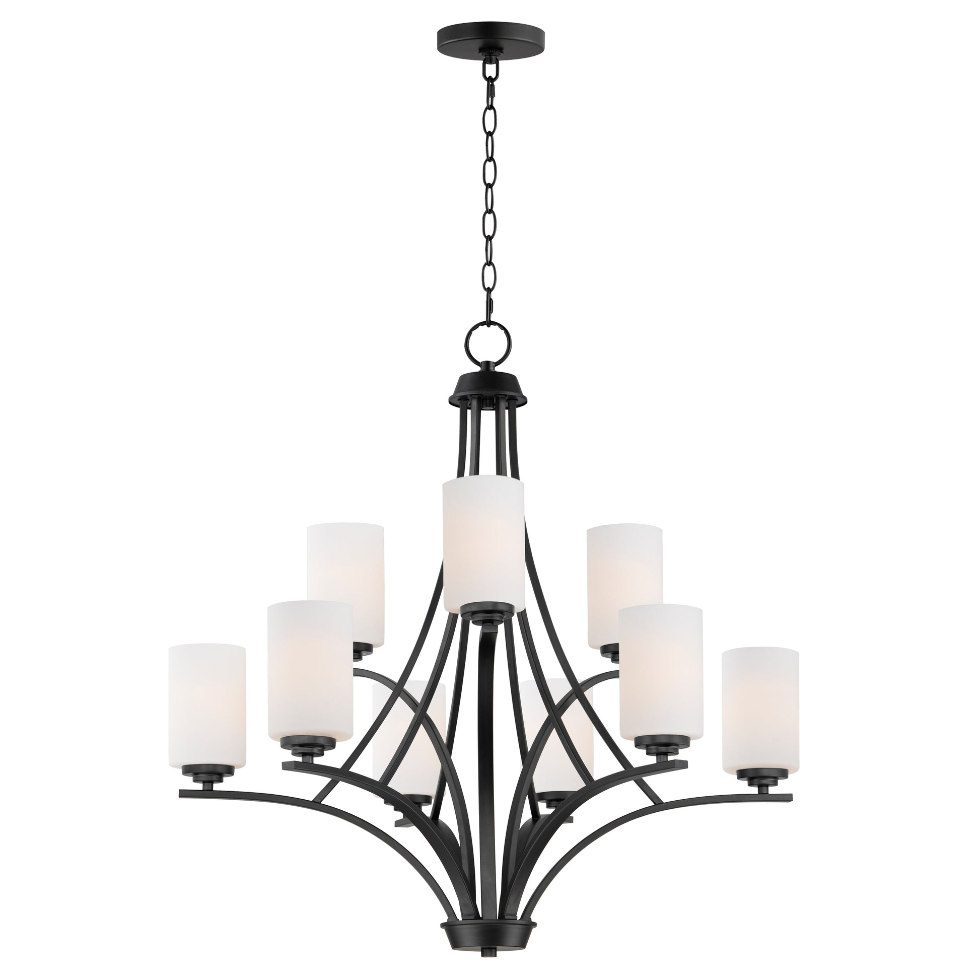 Deven 9-Light Chandelier Black by Maxim Lighting