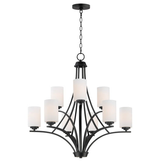 Deven 9-Light Chandelier Black by Maxim Lighting