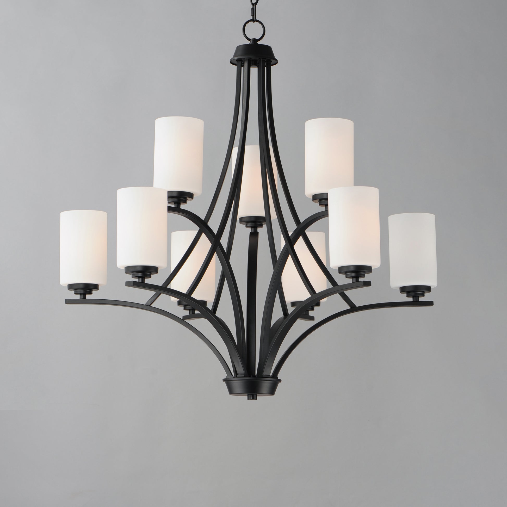 Deven 9-Light Chandelier Black by Maxim Lighting