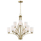Deven 9-Light Chandelier Satin Brass by Maxim Lighting