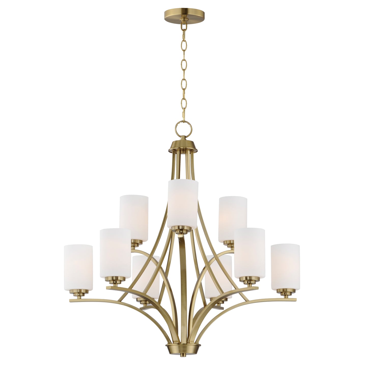Deven 9-Light Chandelier Satin Brass by Maxim Lighting