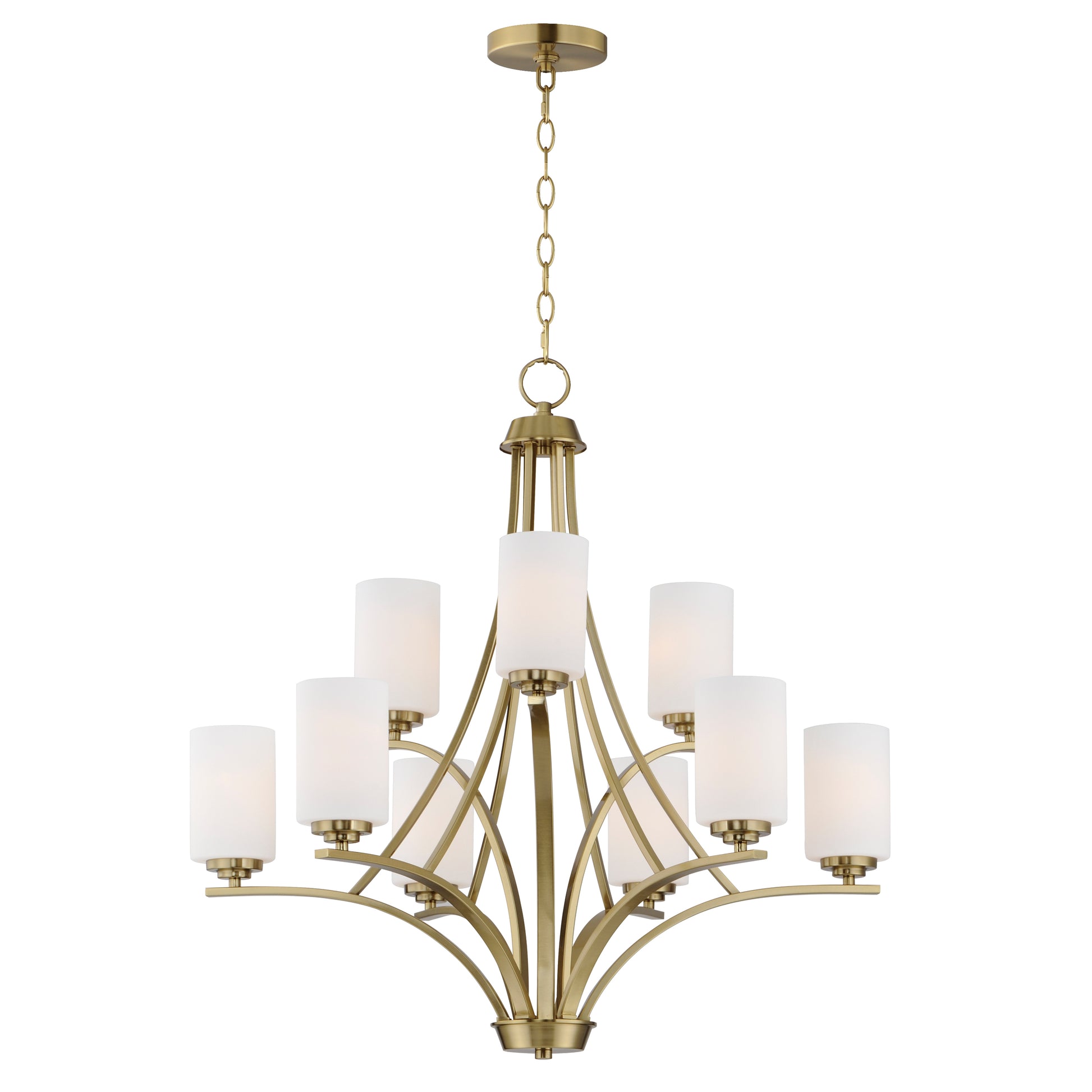 Deven 9-Light Chandelier Satin Brass by Maxim Lighting