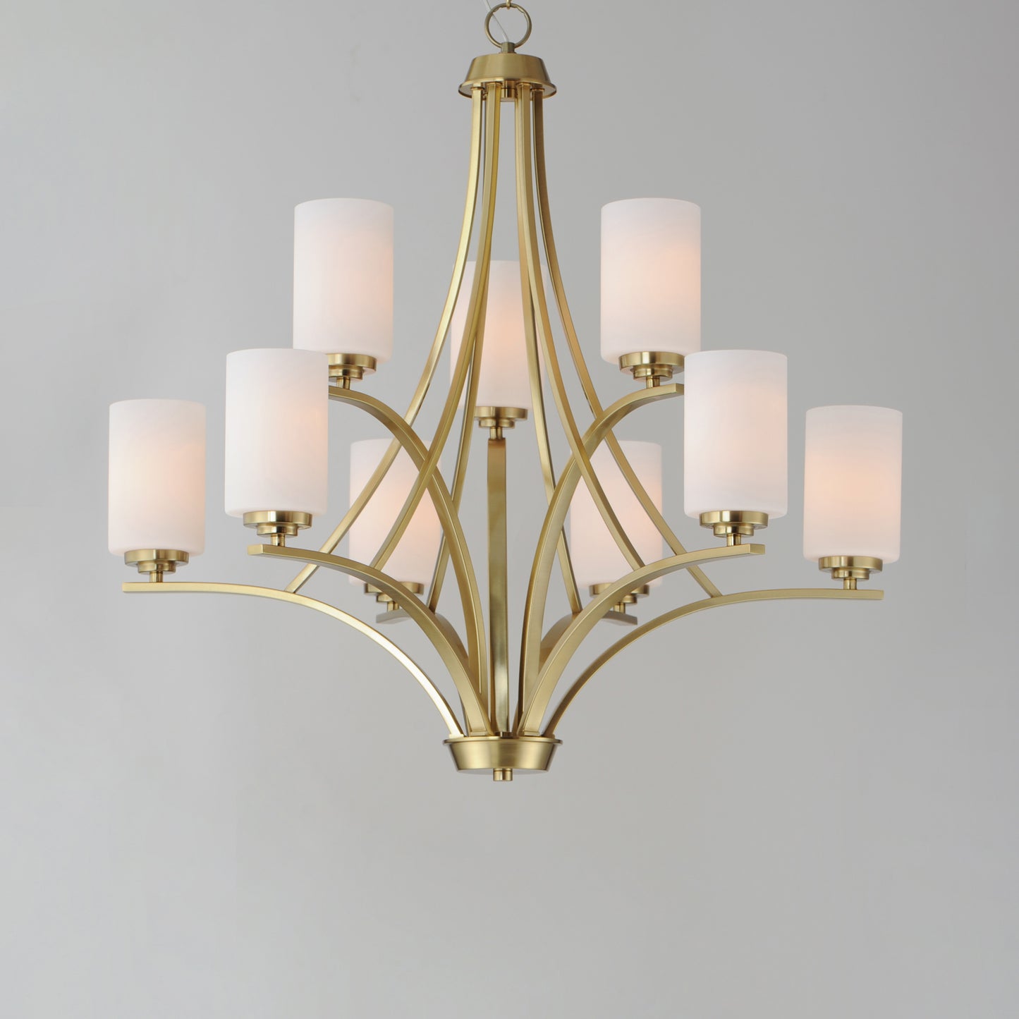 Deven 9-Light Chandelier Satin Brass by Maxim Lighting