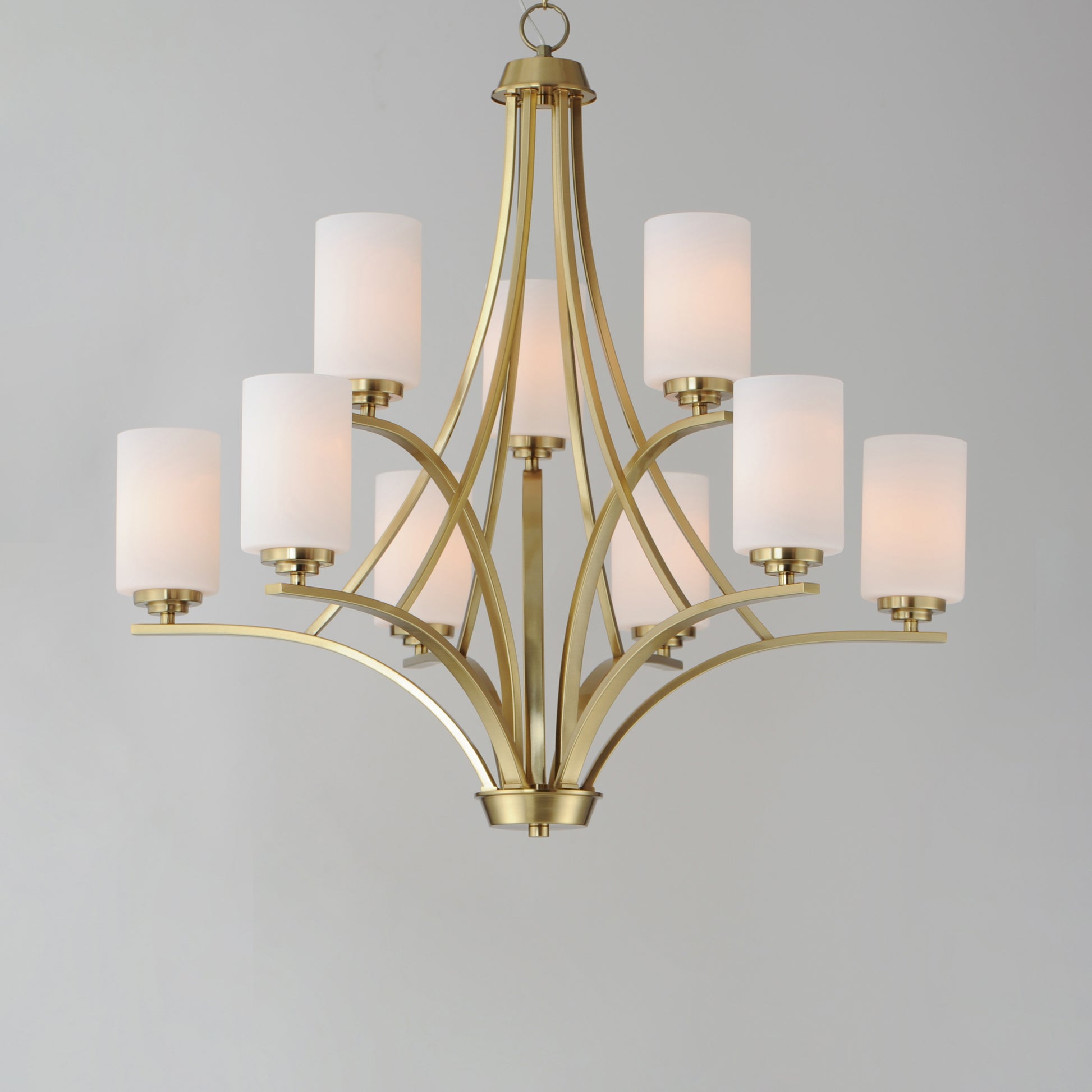 Deven 9-Light Chandelier Satin Brass by Maxim Lighting