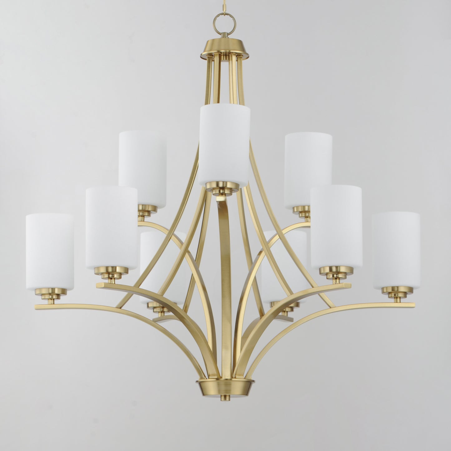 Deven 9-Light Chandelier Satin Brass by Maxim Lighting