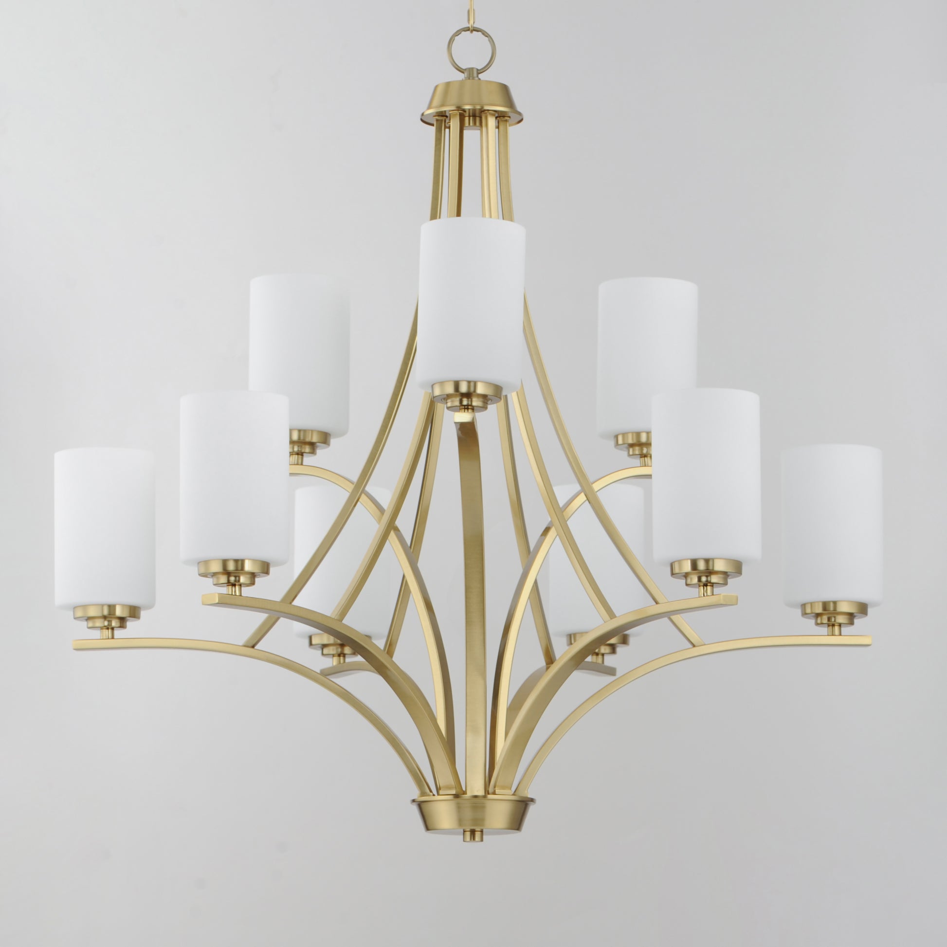 Deven 9-Light Chandelier Satin Brass by Maxim Lighting
