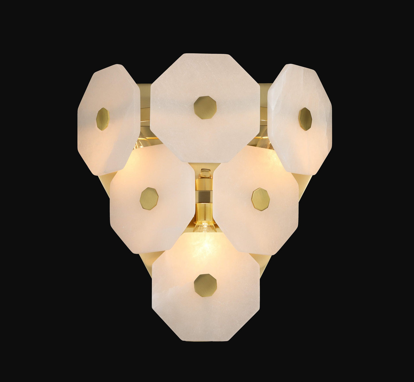 Spain Wall Sconce 3-Light in Brass 2003WSBR by StarFire Crystal