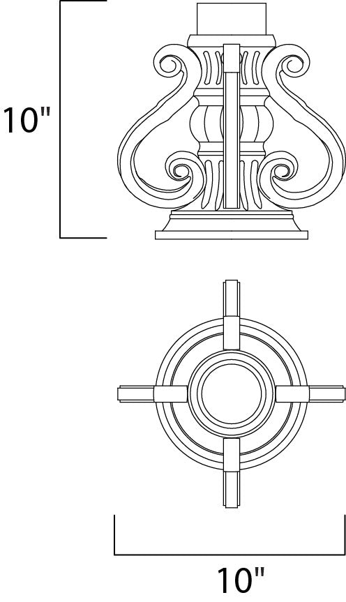 Pier Mount Black by Maxim Lighting