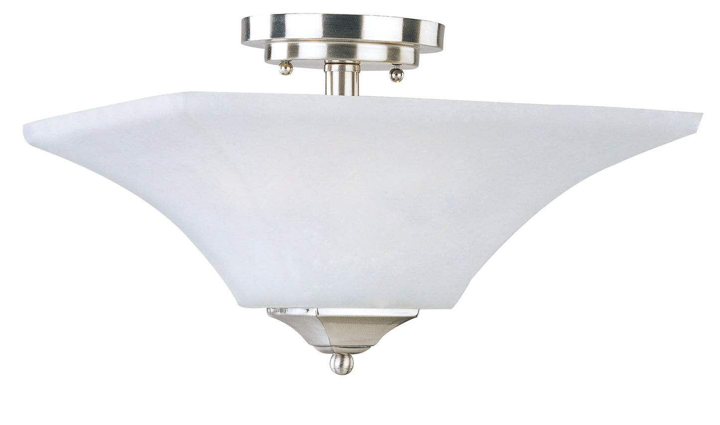 Aurora 2-Light Semi-Flush Mount Satin Nickel by Maxim Lighting